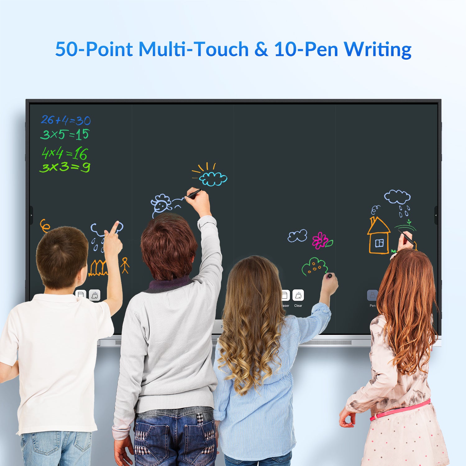 Nework E-series 4K Smart Board - Android 14, Google EDLA-Certified Interactive Whiteboard