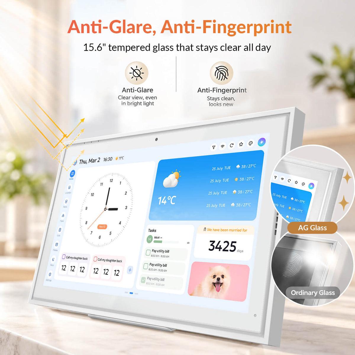 Nework 15.6" Digital Calendar — Keep Your Family in Sync