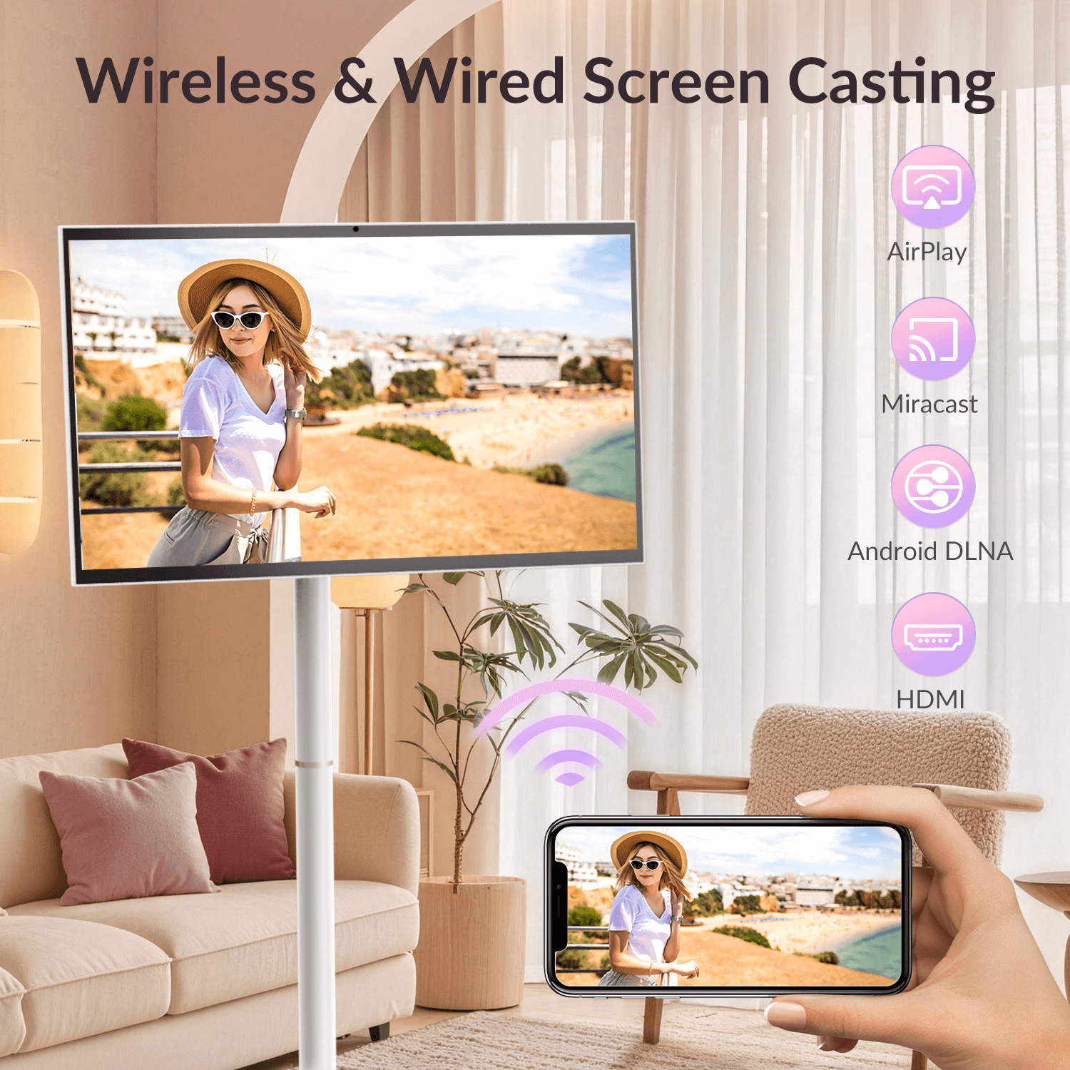 AI 27" Portable TV — Big Screen, Anywhere You Want: Portable Tv in – Buy from NEWORK