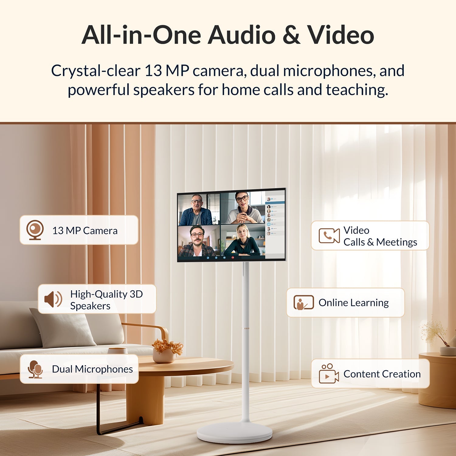 Nework MoveMate AI 27" — Move Freely Watch Anywhere: Portable Tv in – Buy from NEWORK