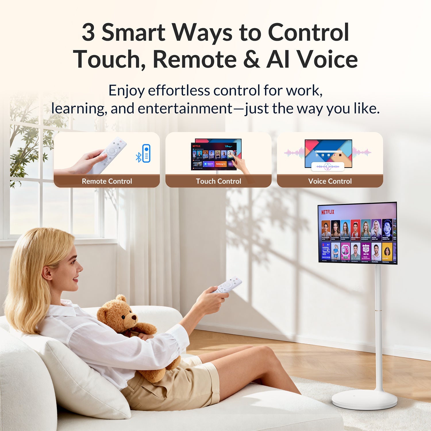 Nework MoveMate AI 27" — Move Freely Watch Anywhere: Portable Tv in – Buy from NEWORK