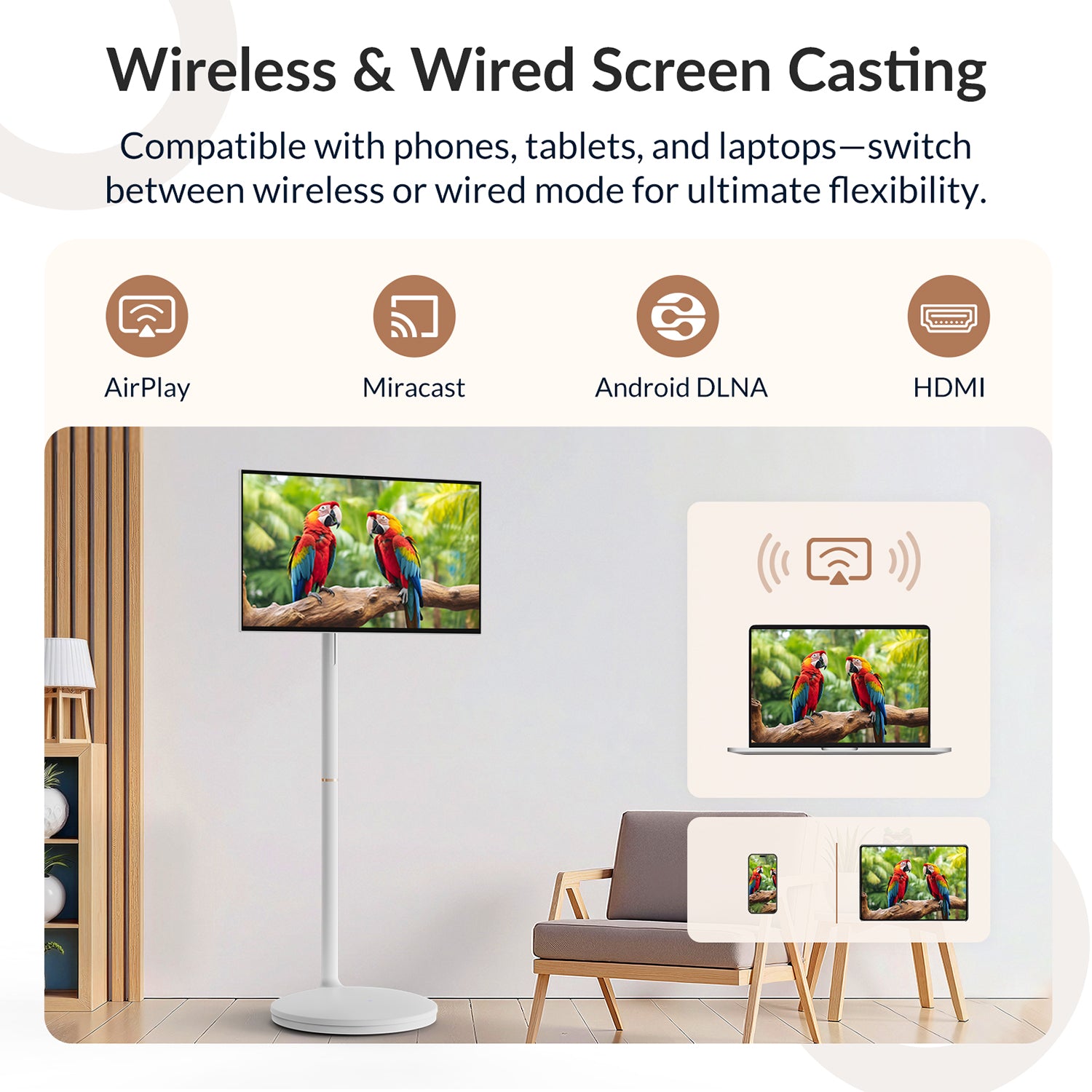 Nework MoveMate AI 27" — Move Freely Watch Anywhere