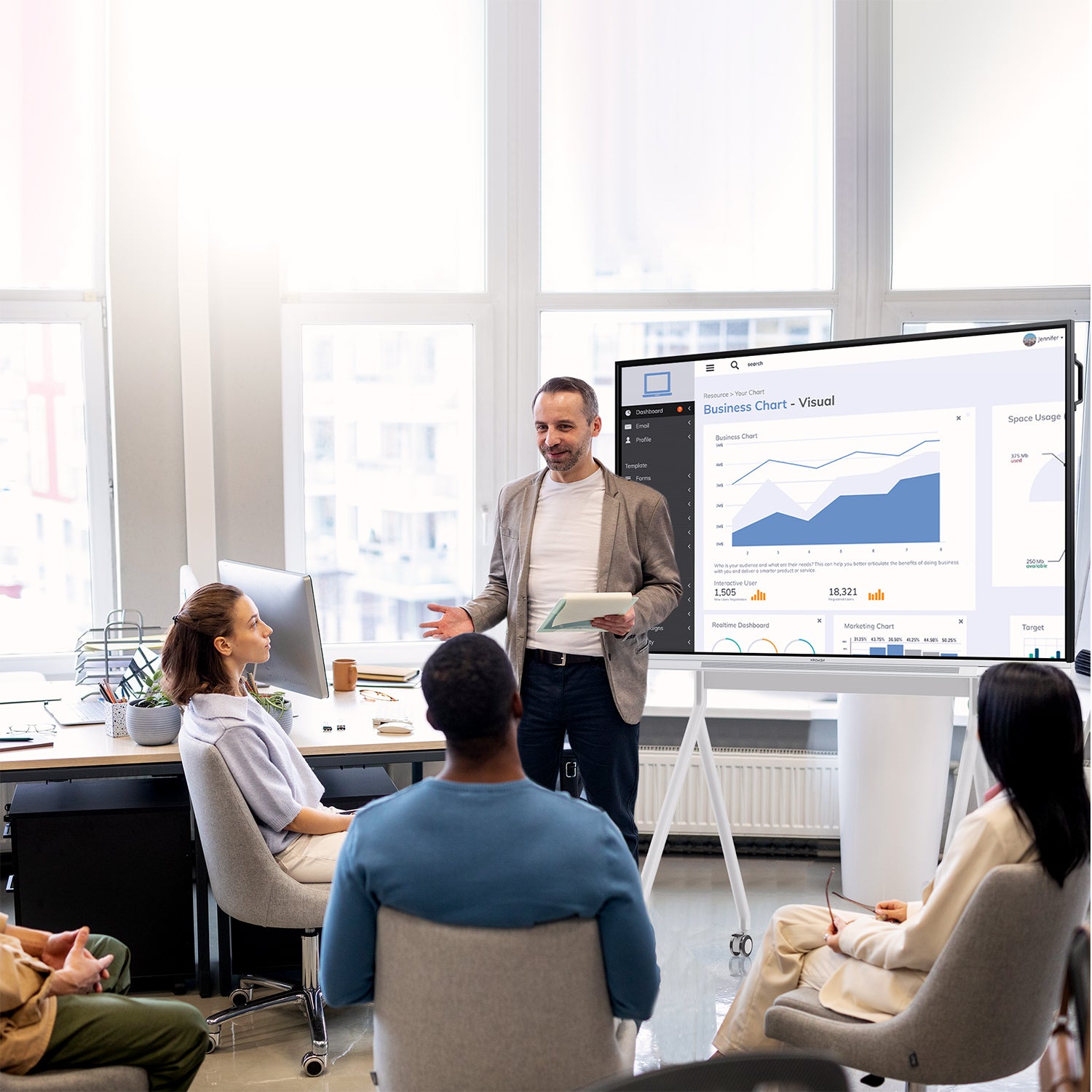 Nework E-series 4K Smart Board - Android 14, Google EDLA-Certified Interactive Whiteboard