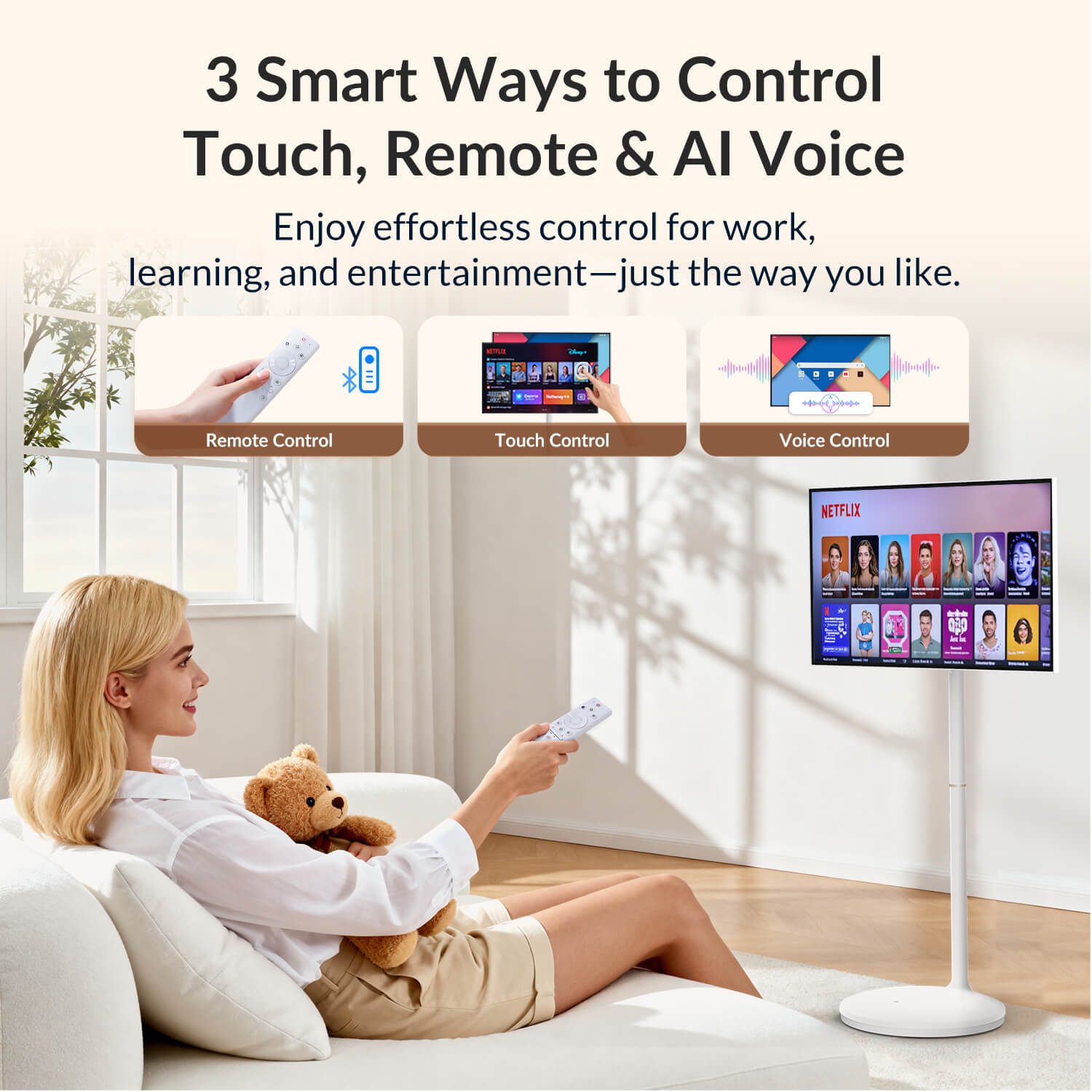 32_inch_smart_portable_TV_with_touch_control_remote_control_and_AI_voice_assistant_Nework_MoveMate_AI