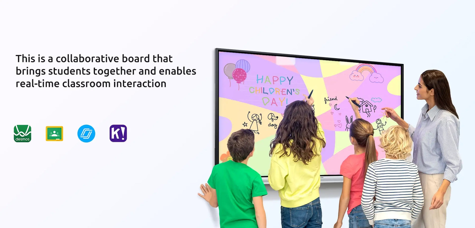Collaborative smart board for student group interaction
