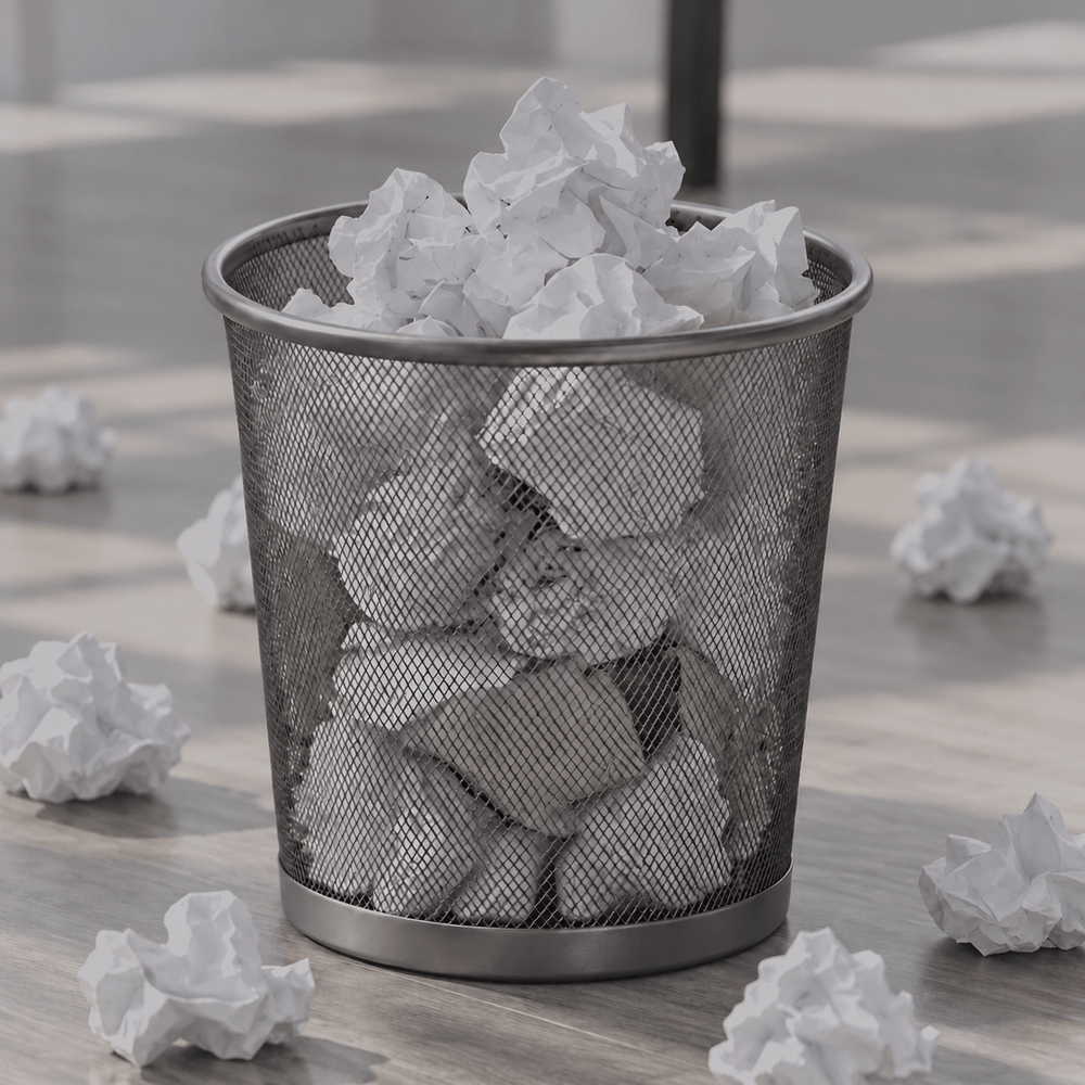 Paper piles up