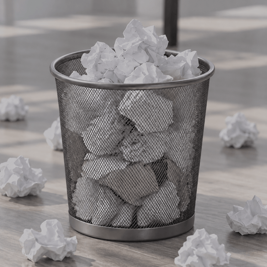 Paper piles up