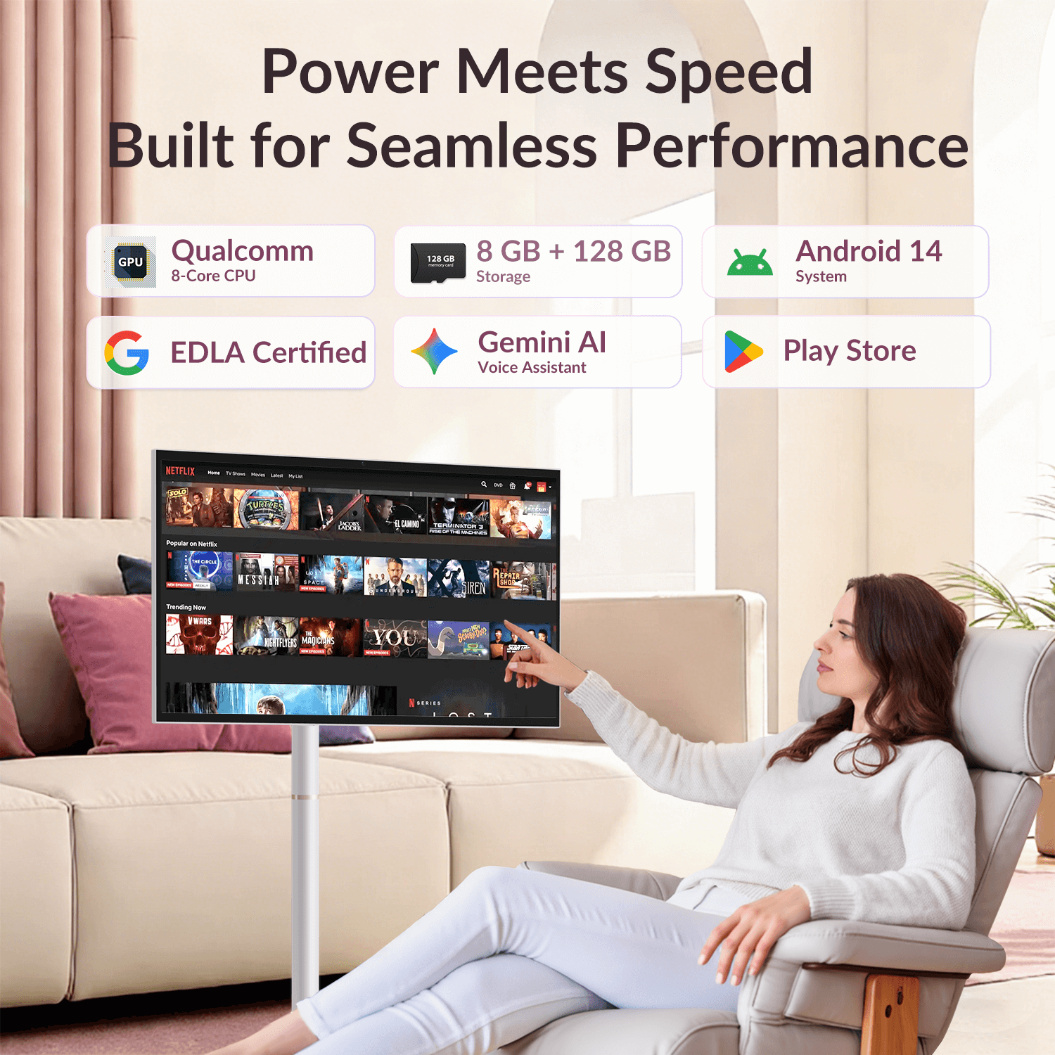 AI 27" Portable TV — Big Screen, Anywhere You Want: Portable Tv in – Buy from NEWORK