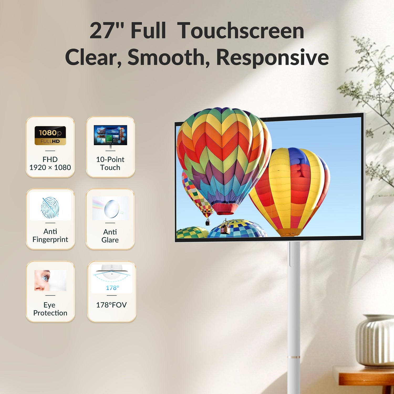 Nework MoveMate AI 27" — Move Freely Watch Anywhere: Portable Tv in – Buy from NEWORK