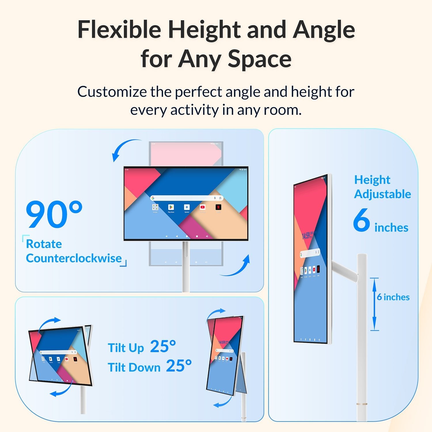 Nework MoveMate AI 27" — Move Freely Watch Anywhere: Portable Tv in – Buy from NEWORK