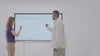 Two users writing and interacting together on Nework smart whiteboard